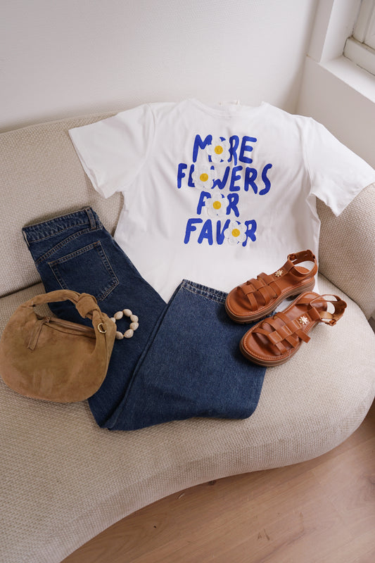 Tee-shirt more flowers por favor