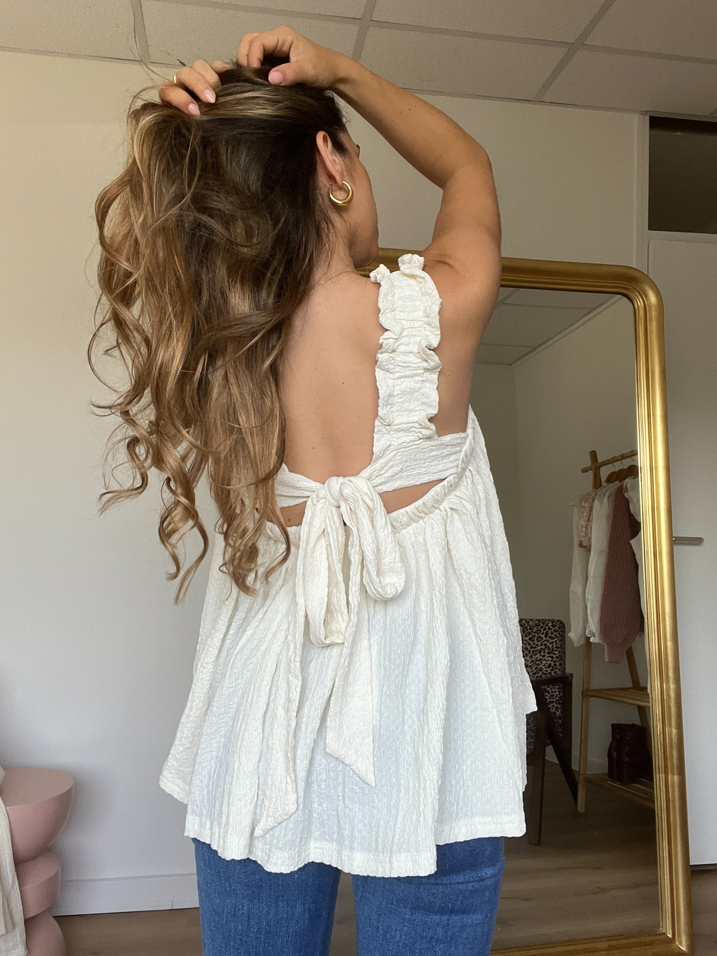 Blouse à bretelles et nœud dans le dos Ysée