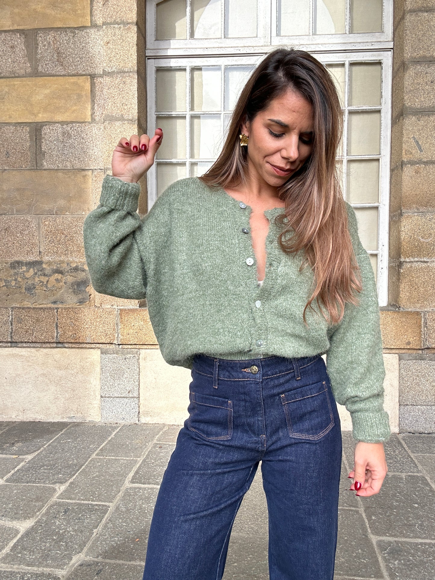 Cardigan Charlie olive