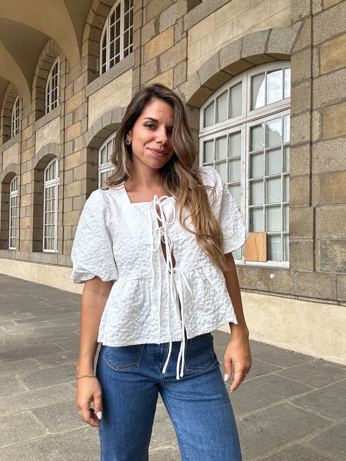 Blouse péplum blanche Giulia