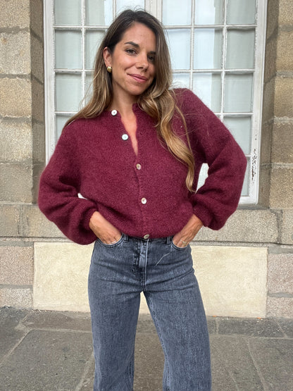Maille en laine Bianca Bordeaux