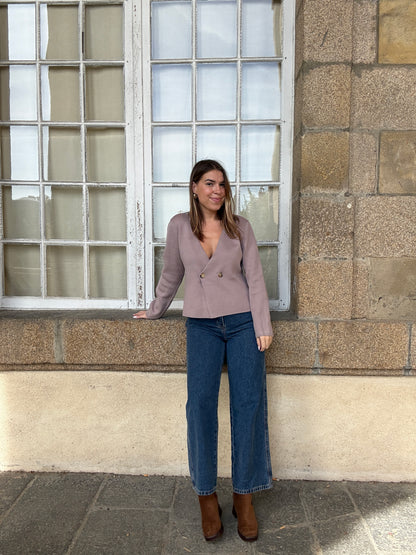 Pull en maille Amanda taupe