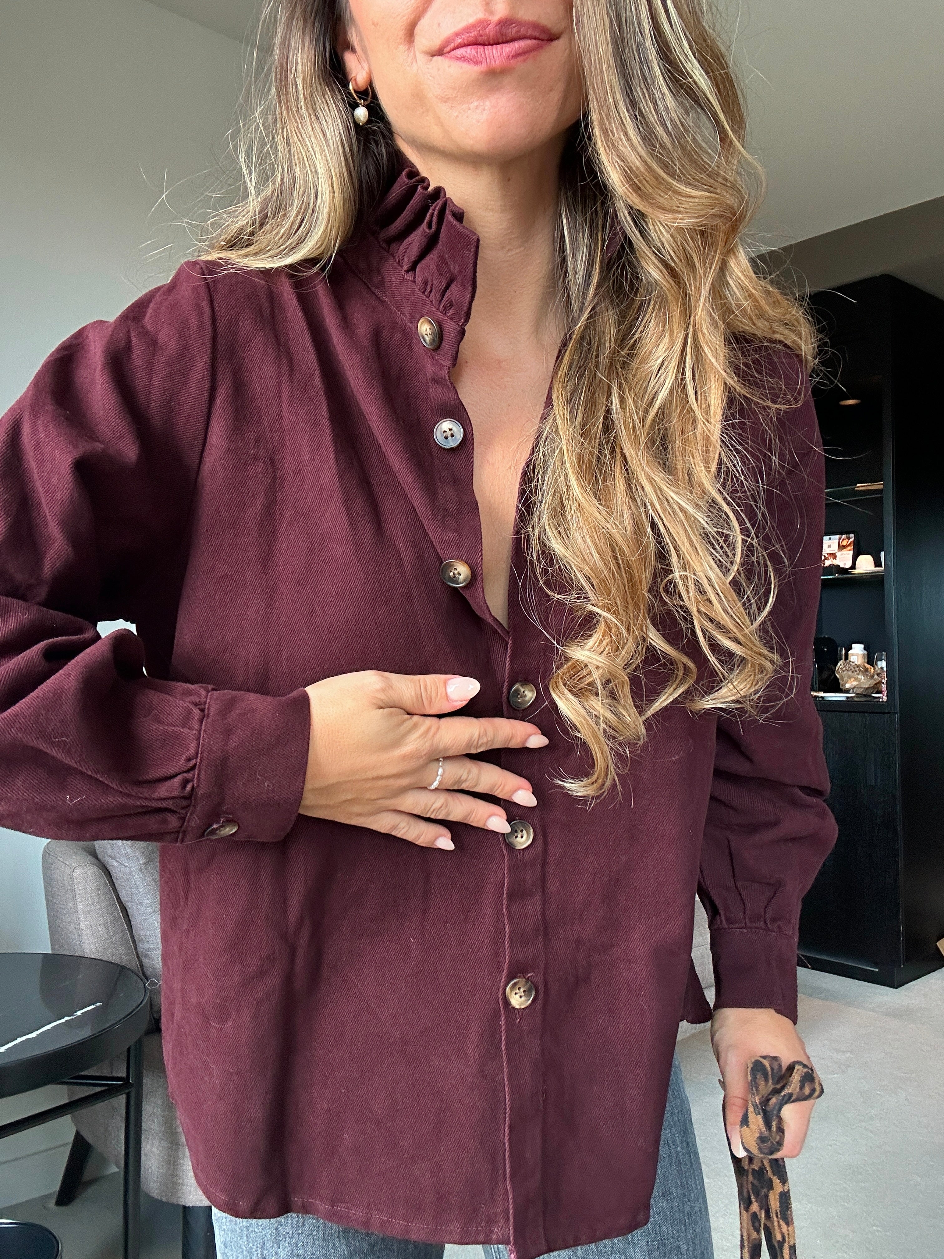 Veste en jean Céleste prune