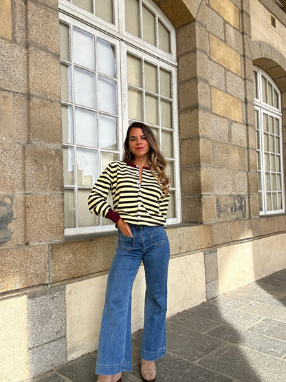 Cardigan rayé Juline