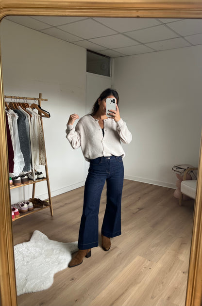 Maille en laine Léonie taupe