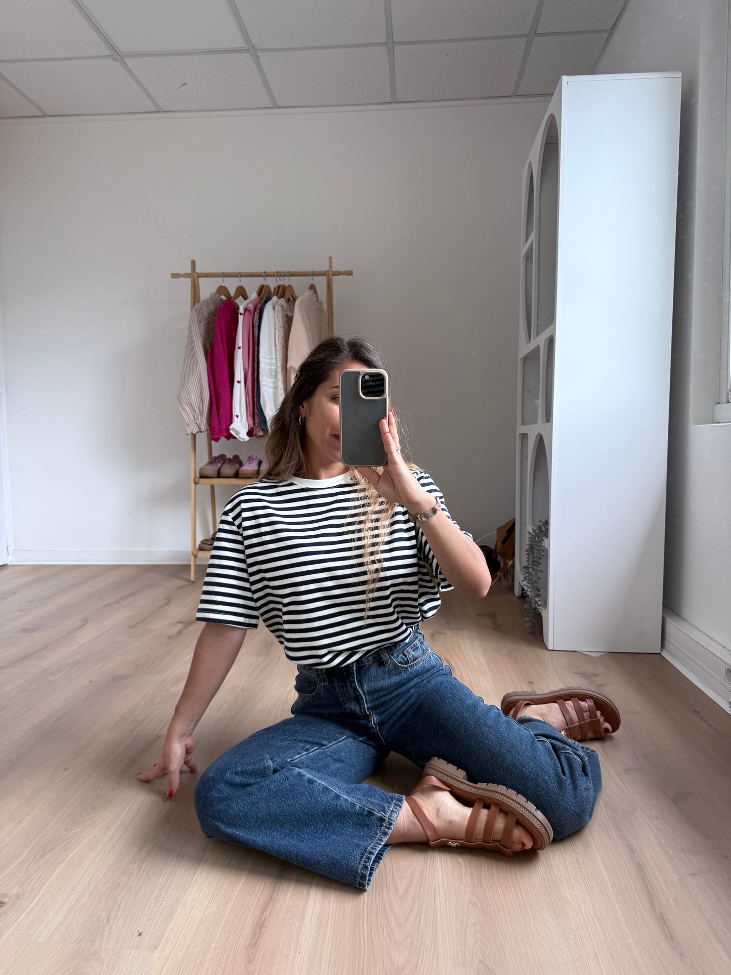 Tee-shirt rayé bleu marine Jules