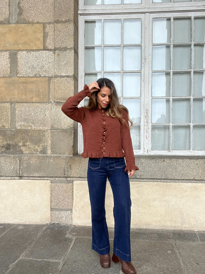 Cardigan Maxine marron