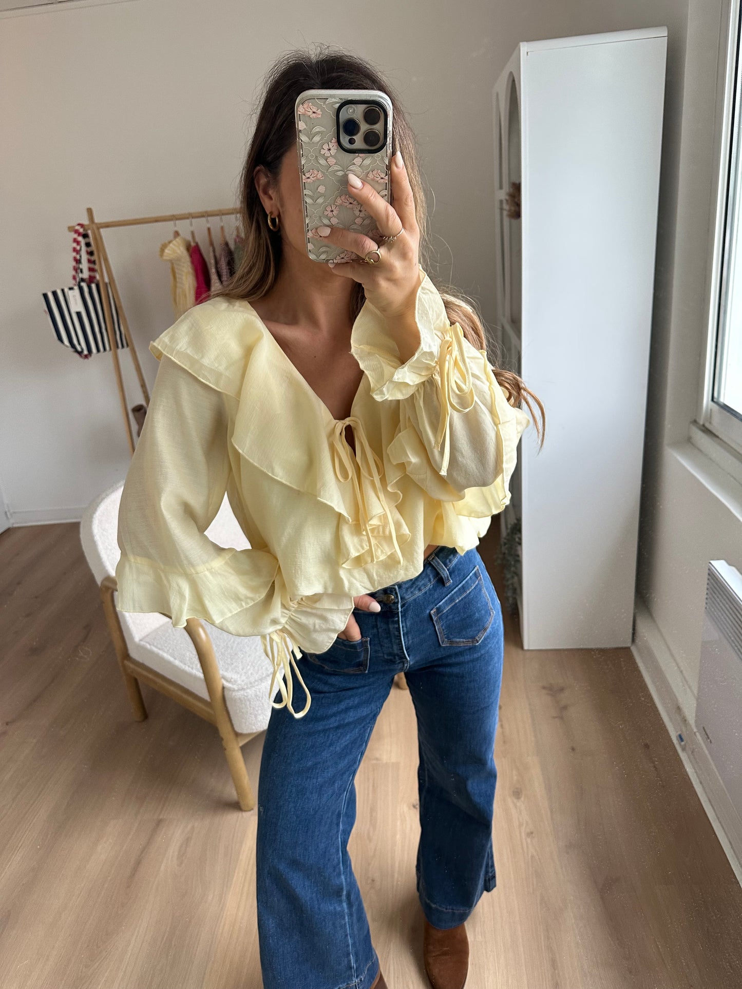 Blouse Iris jaune pâle