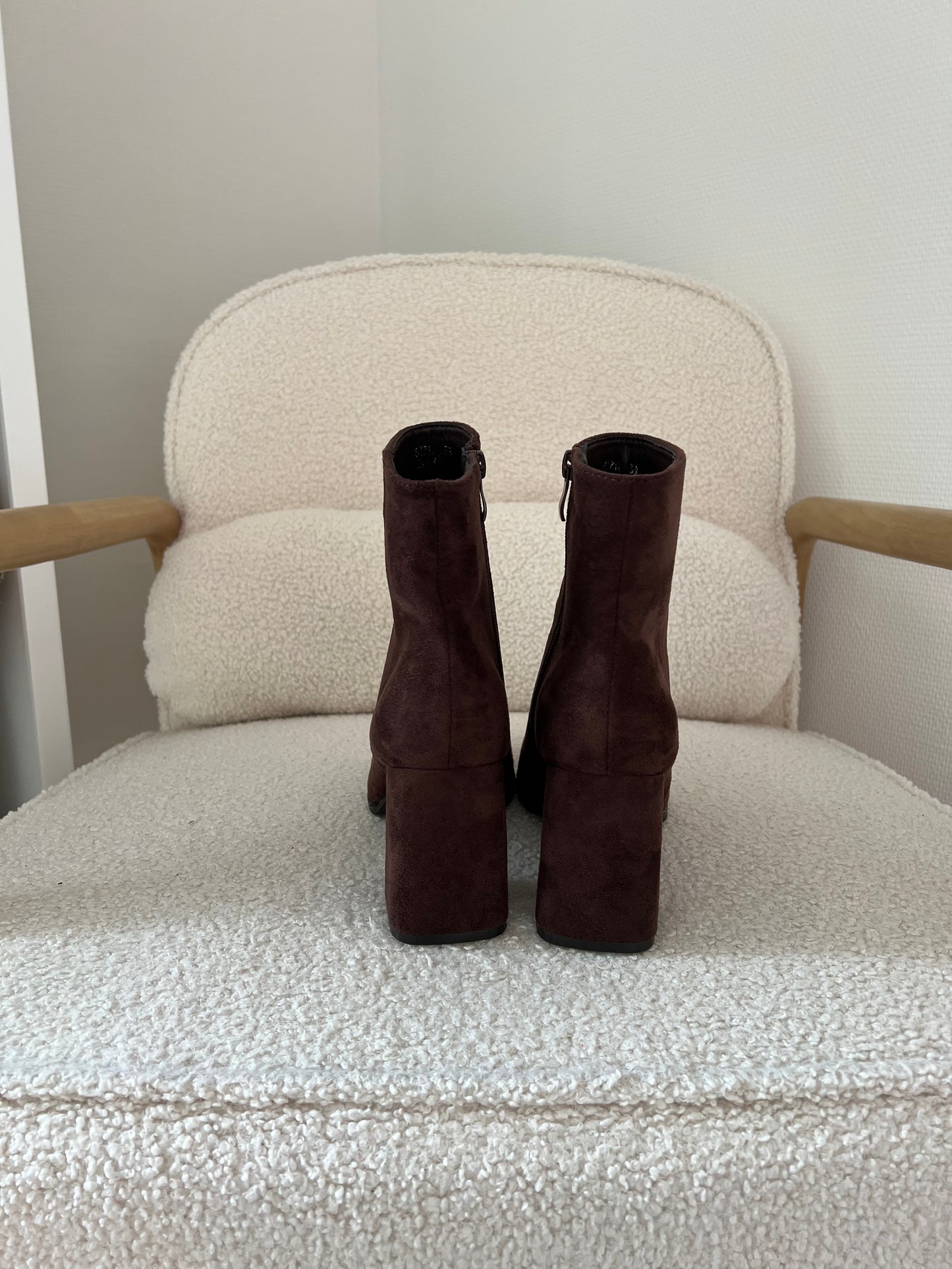 Bottines en suédine Mia marron