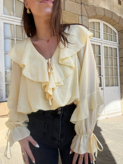 Blouse Iris jaune pâle