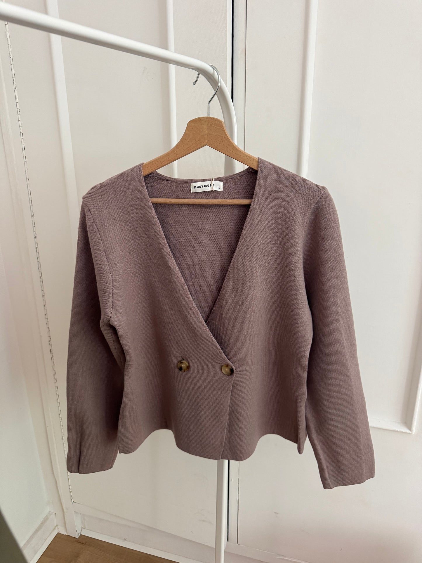 Blouse en maille Amanda taupe