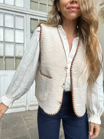 Gilet berger Perrine camel