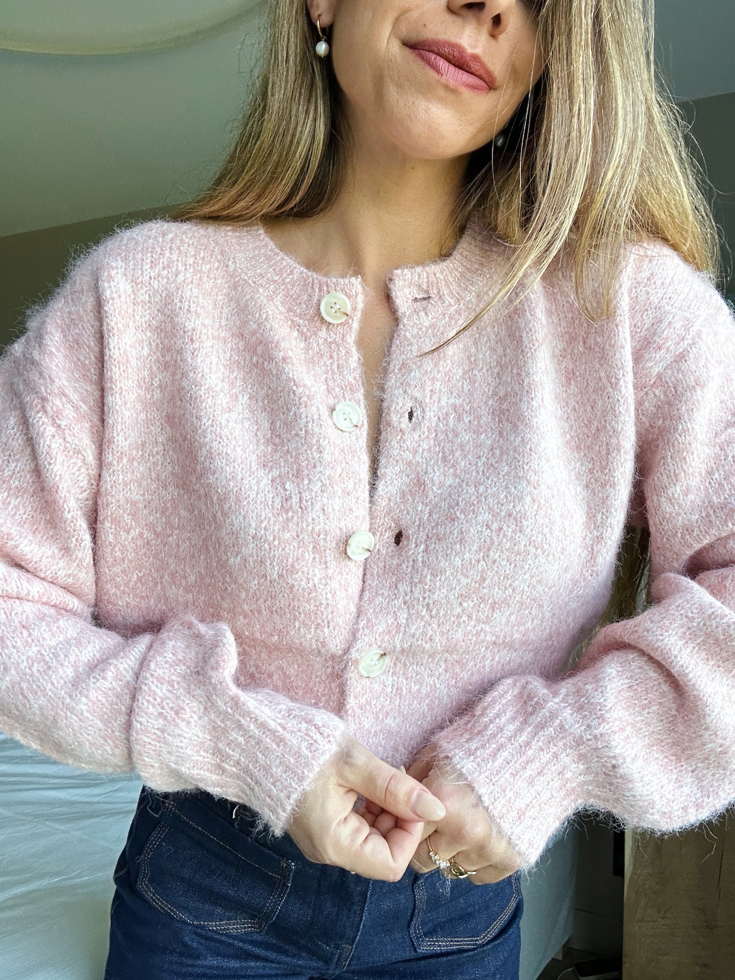 Cardigan chiné rose Manon