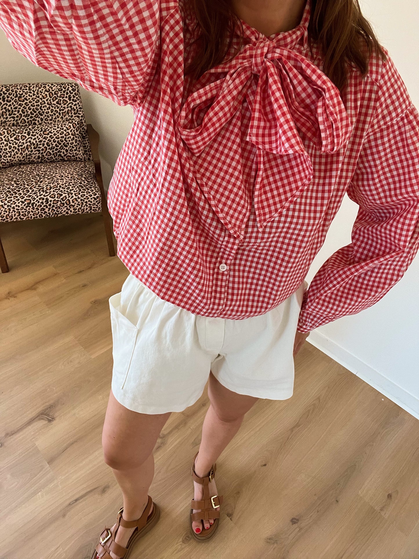 Blouse vichy rouge Alice