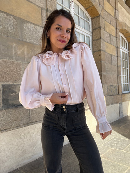 Blouse Brune doux rose