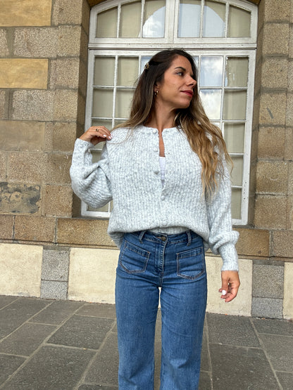 Cardigan Irène gris clair