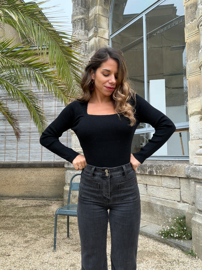 Pull fin Méline noir
