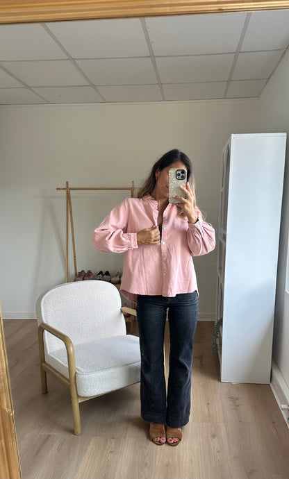 Veste en jean Céleste rose