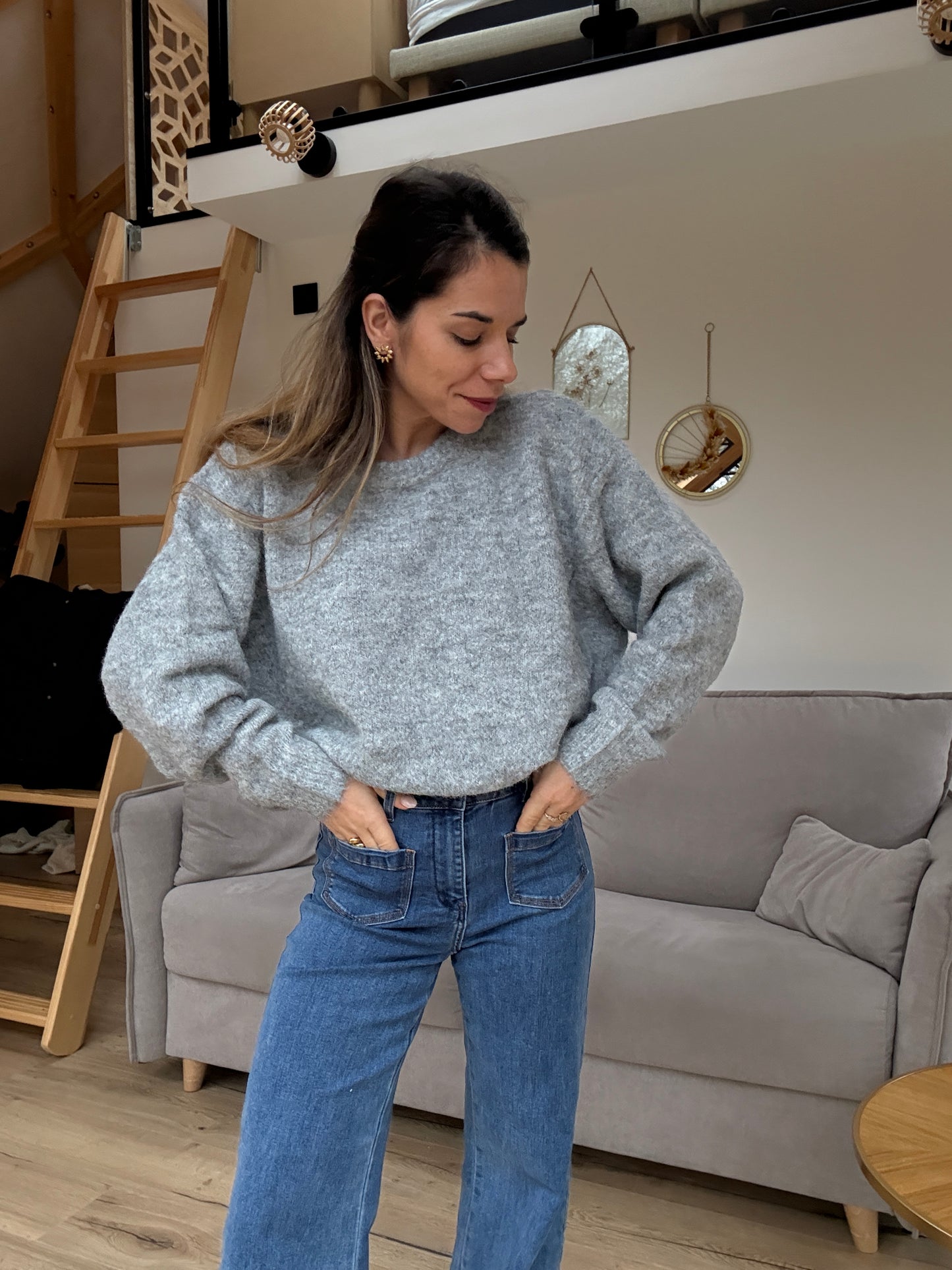 Pull Louise gris