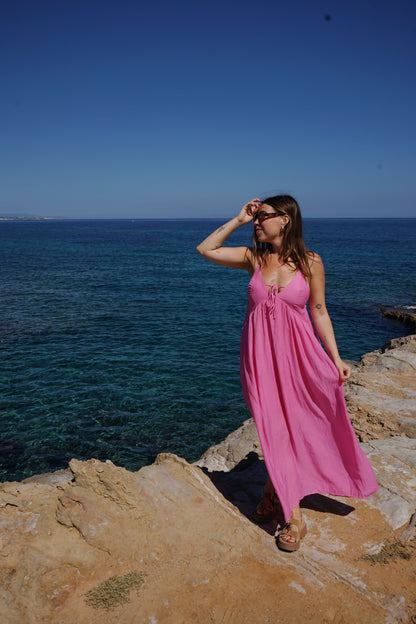 Robe longue Stella rose
