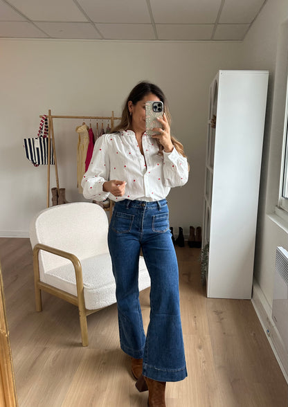 Chemise volants cœur Garance