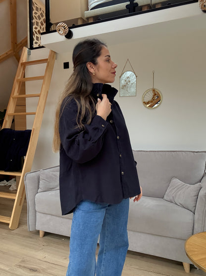 Veste en jean Céleste marine