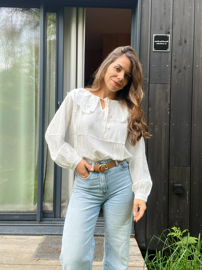 Blouse à col large Solveig