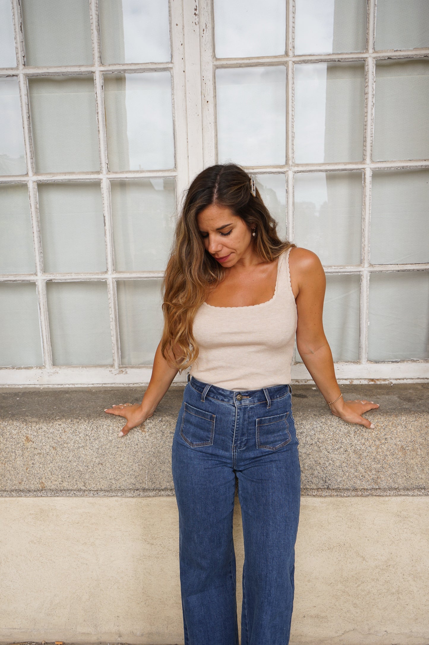 Top Lise taupe