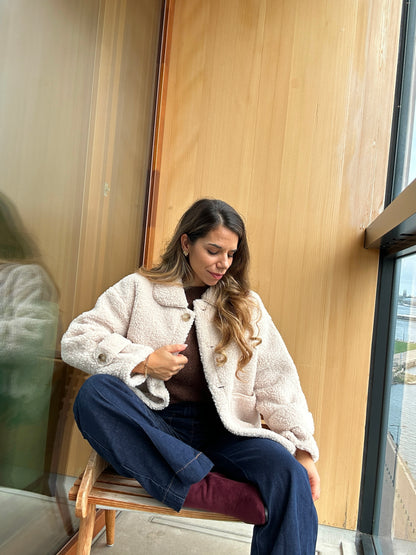 Veste moumoute écrue Juliette