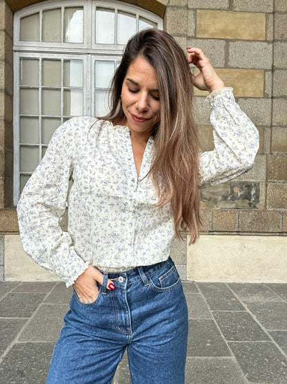 Chemise à fleurs Lila