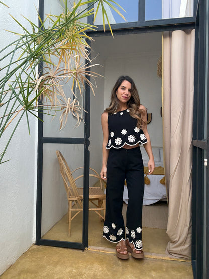 Pantalon à broderie Persée