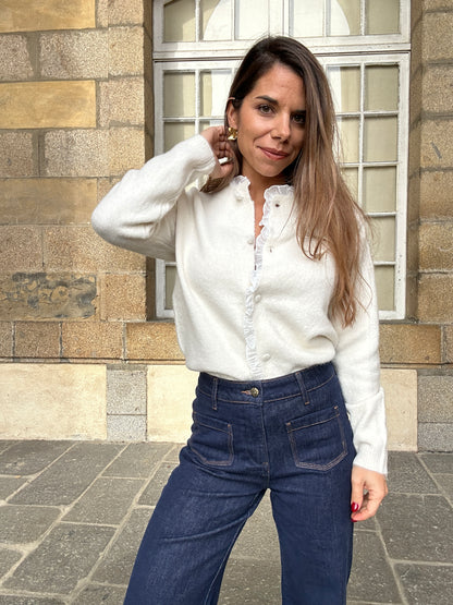 Cardigan avec des détails en voile Isaure