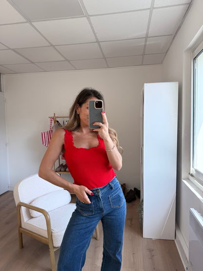 Top nora rouge