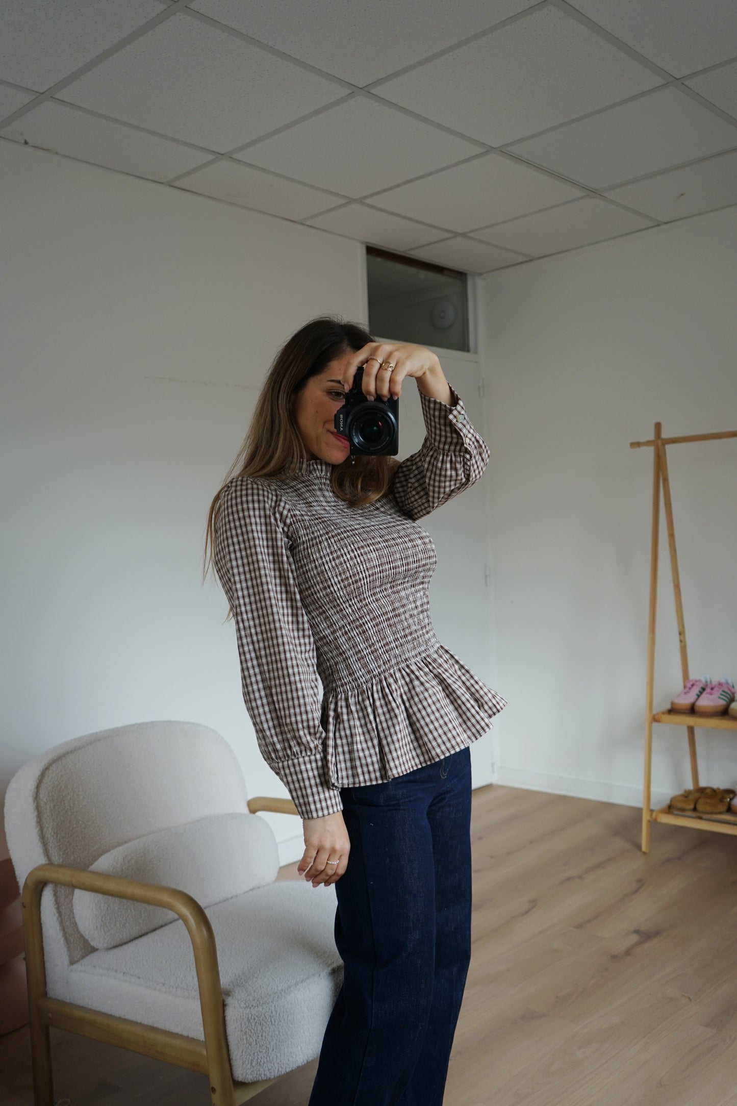 Blouse à carreaux Laura