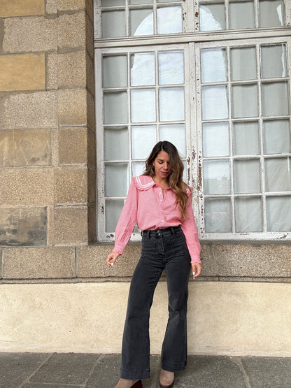 Blouse vichy col Claudine Anaëlle