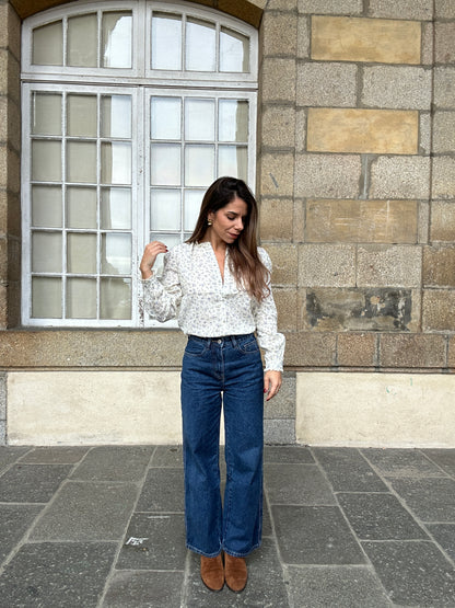 Chemise à fleurs Lila