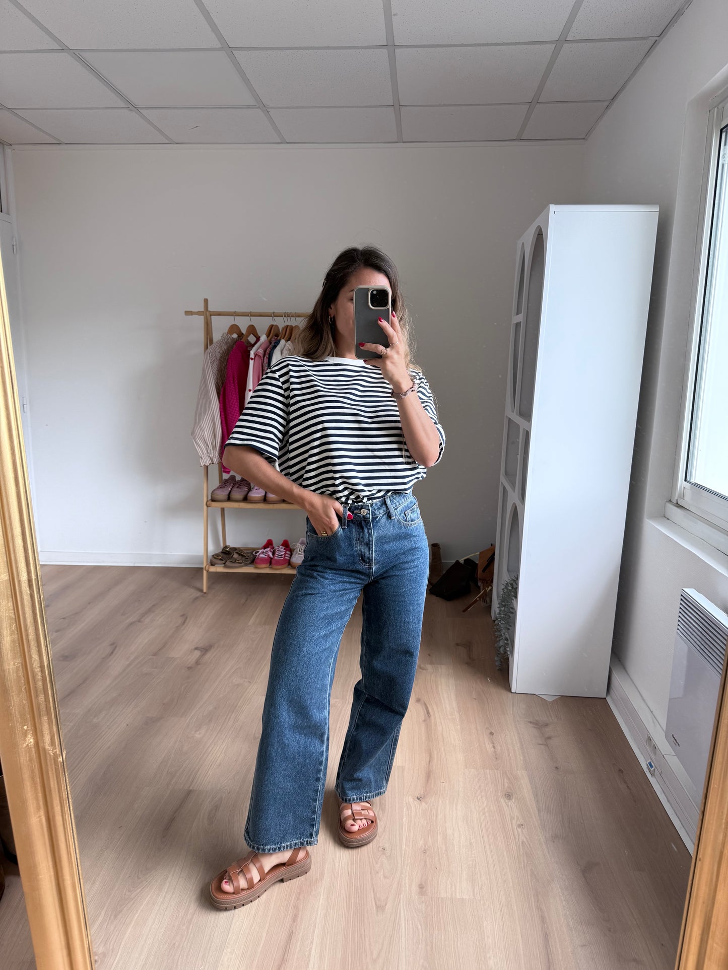 Tee-shirt rayé bleu marine Jules