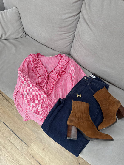 Blouse vichy rouge Stella