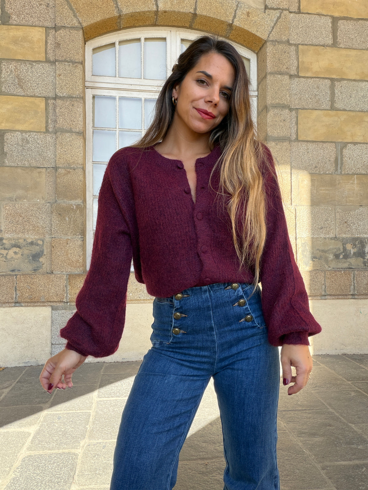 Cardigan Lise Bordeaux