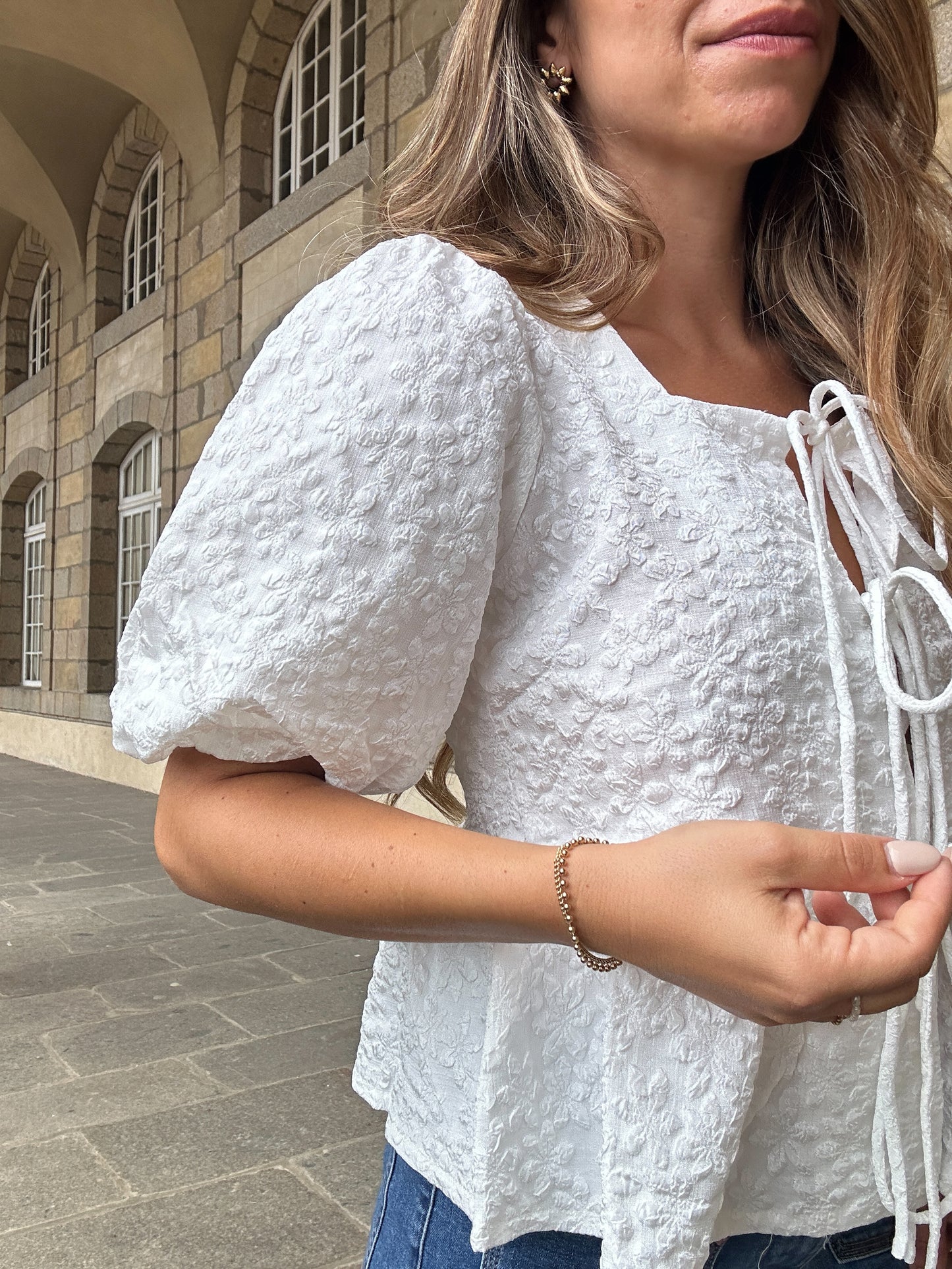 Blouse péplum blanche Giulia