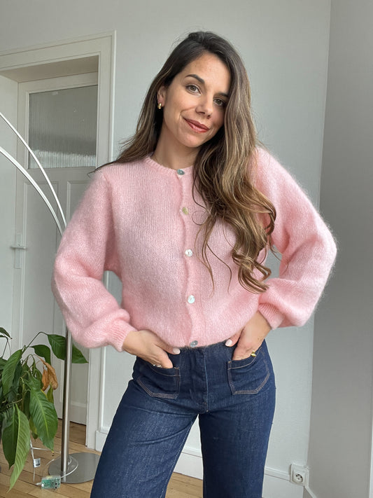 Maille en laine Bianca rose