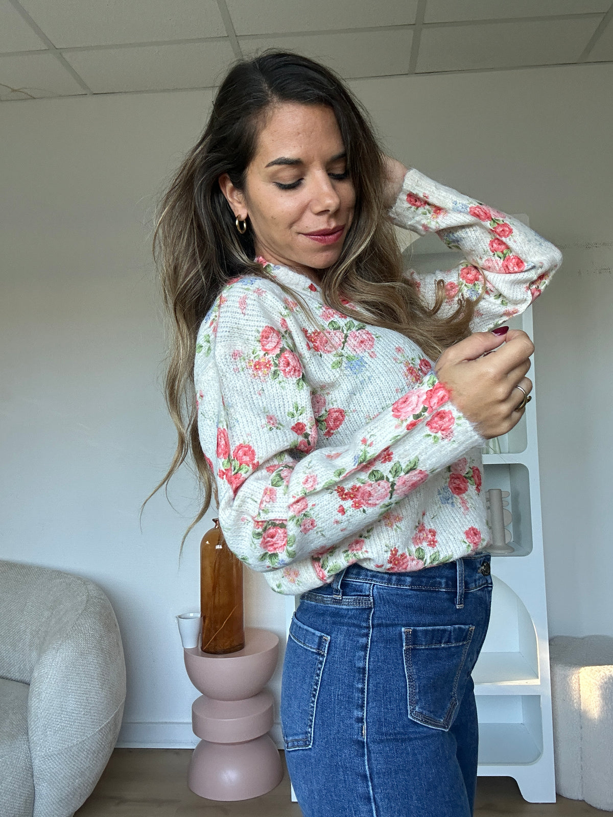 Pull Loïs à fleurs
