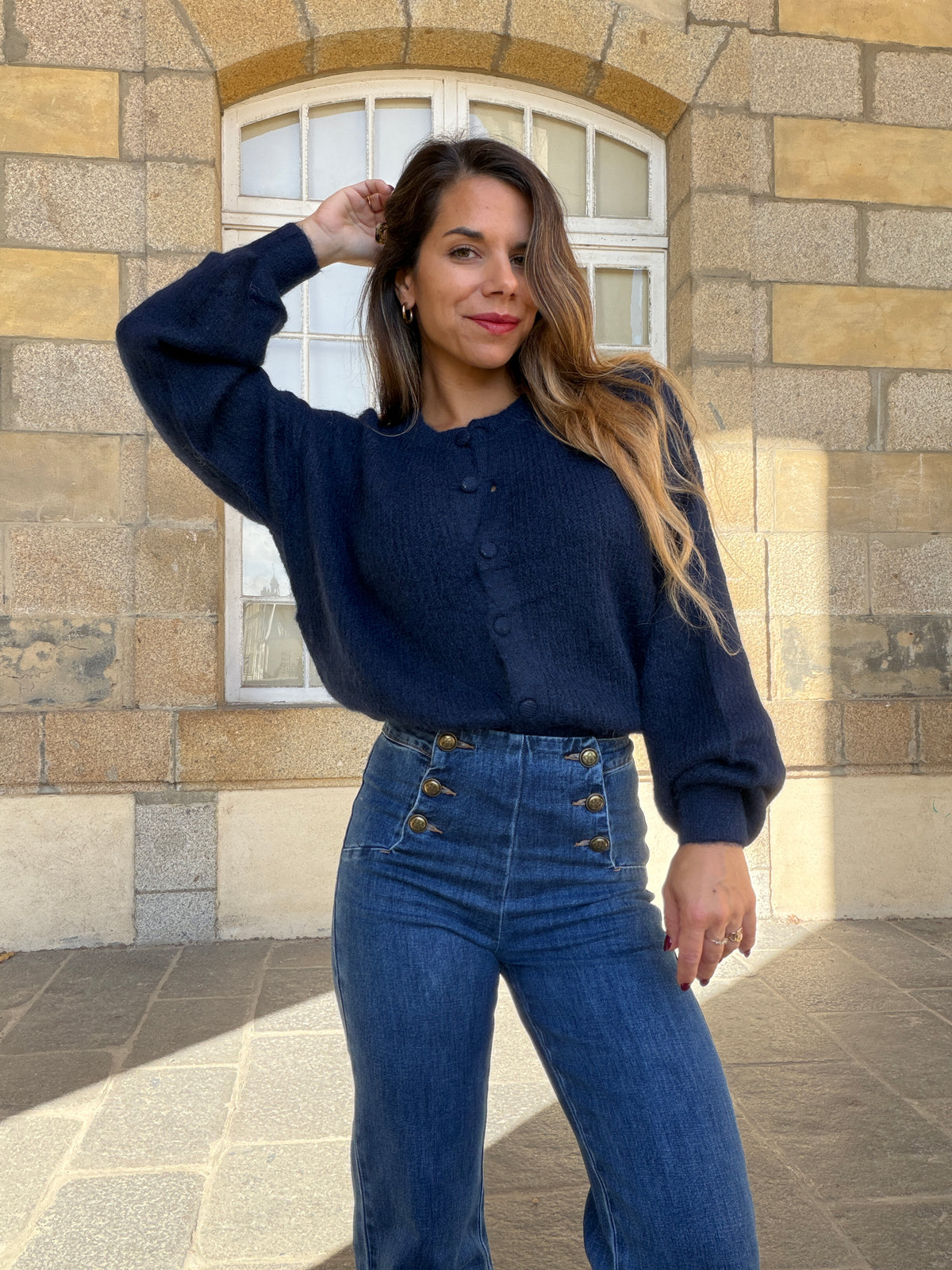 Cardigan Lise bleu marine