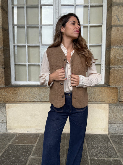 Gilet berger Arianne camel