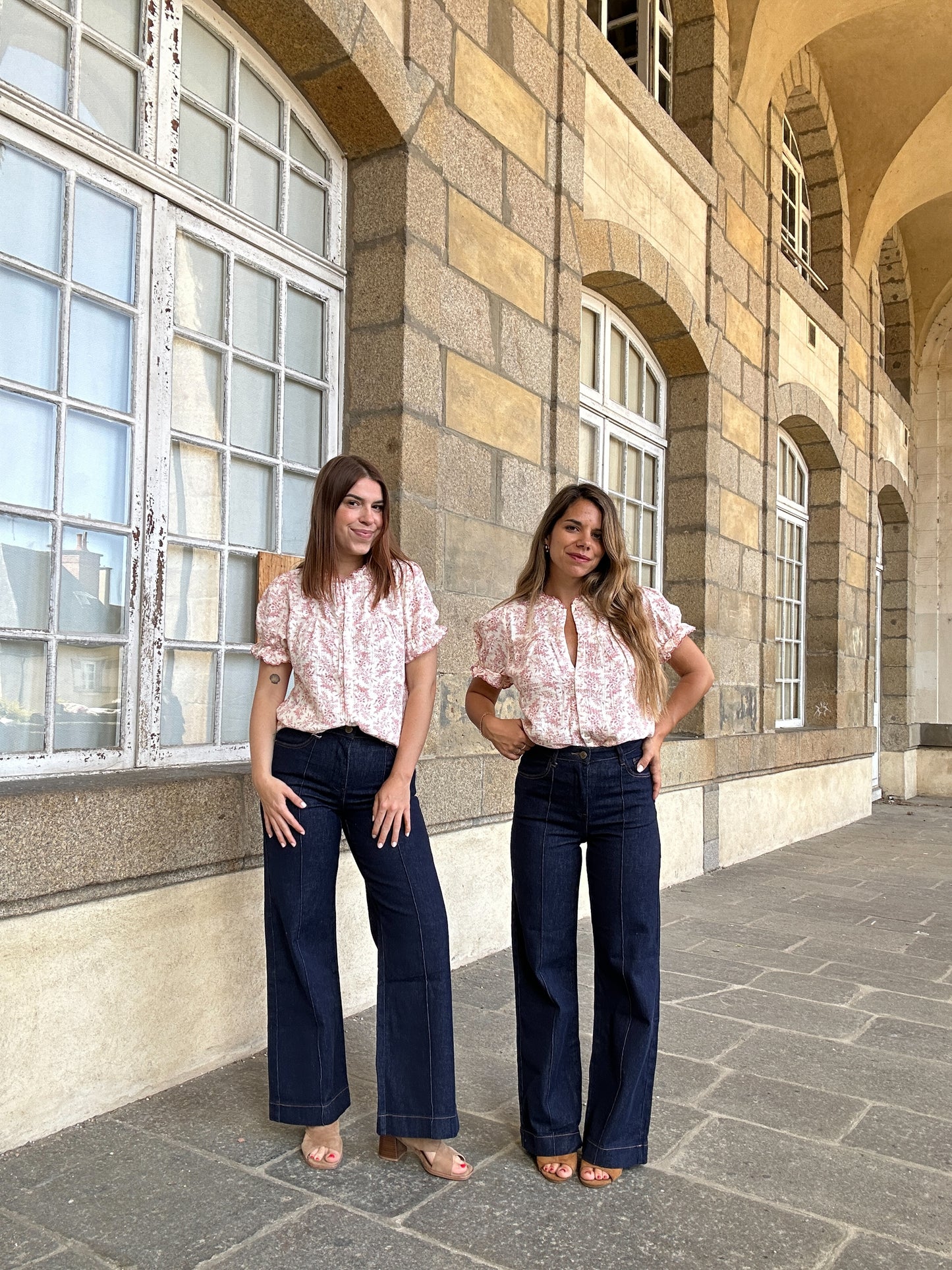 Blouse à manches courtes Mila rose
