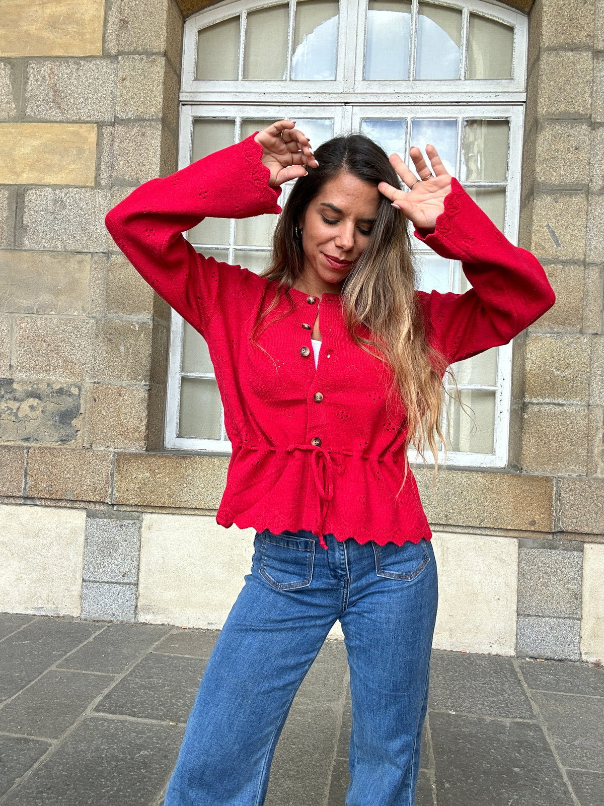 Cardigan Nora rouge
