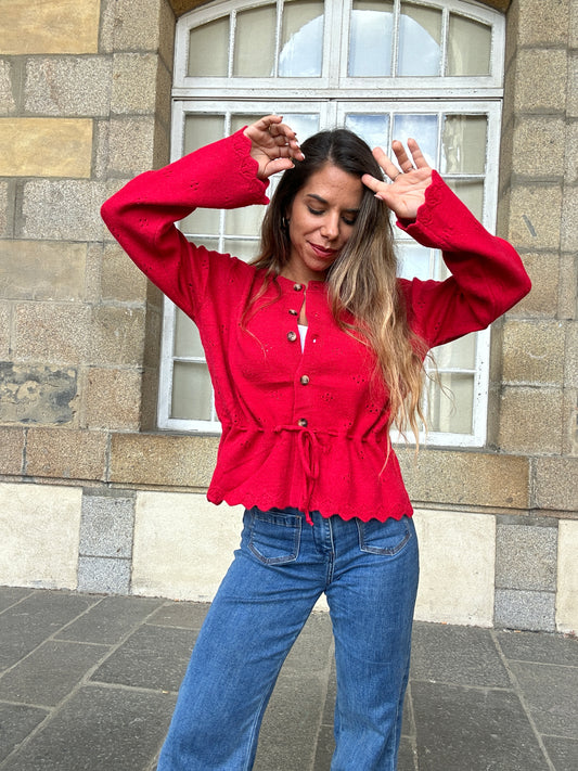 Cardigan Nora rouge