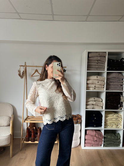 Blouse brodée fleurie Isis