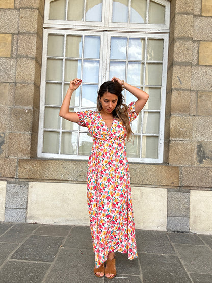 Robe longue fleurie Dorothée