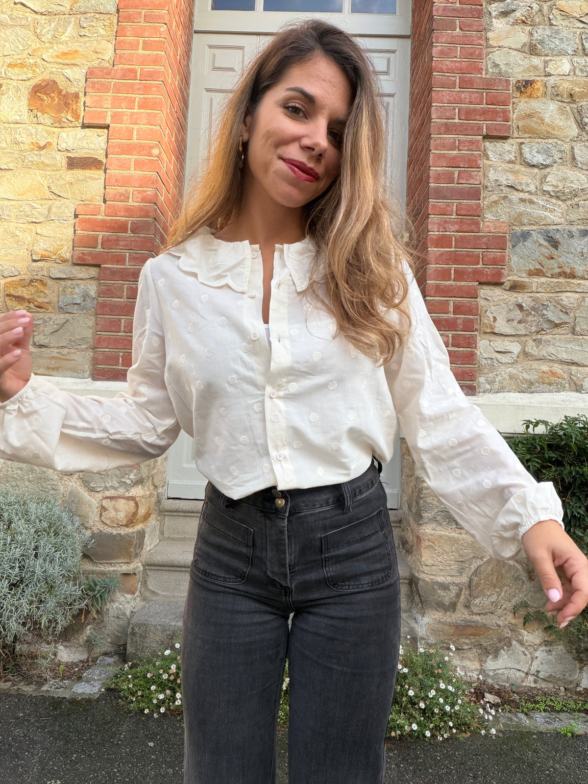 Blouse à pois Josie